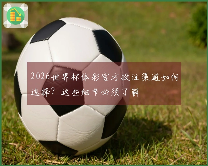 2026世界杯体彩官方投注渠道如何选择？这些细节必须了解